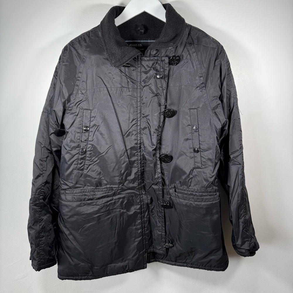 Ralph Lauren Polo Jeans Women’s Co.  Black Jacket Medium Zipper/Buttons